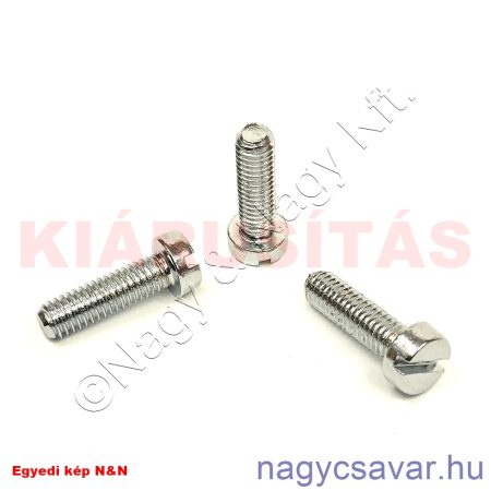 M6x20 hf.eh.csavar sárgaréz + nikk.**
