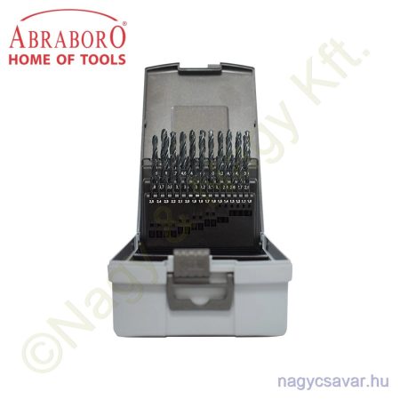 Fúró készlet HSS-R 50 részes, fém dobozban ABRABORO