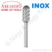 Turbómaró "C" alak INOX 6x50/16mm ABRABORO