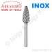 Turbómaró "L" alak INOX 8x65/20mm ABRABORO