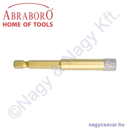 GOLD prémium csempe és kerámiafúró gyémántbevonattal E 6,3 befogással 12mm ABRABORO