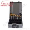 Kúpos süllyesztő készlet HSS-TiN 6r. műanyag dobozban ABRABORO