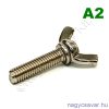M5x10 szárnyas csavar A2
