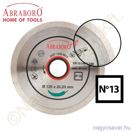 Csempevágó gyémánttárcsa No13 115x22,23mm ABRABORO