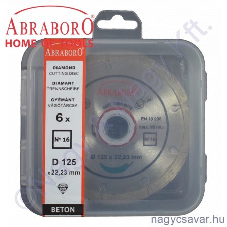 Univerzális gyémánttárcsa No16 6db 115x22,23mm ABRABORO