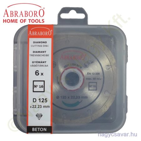 Univerzális gyémánttárcsa No16 6db 115x22,23mm ABRABORO
