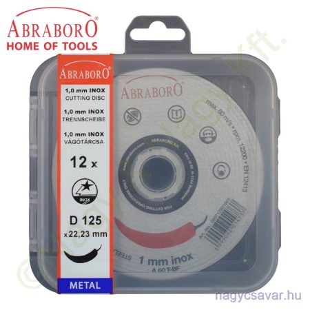 115x1,0x22 Chili INOX fémvágó korong 12db/cs ABRABORO