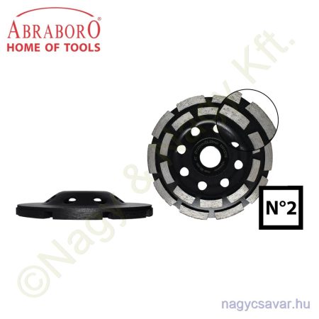 Gyémántszemcsés betoncsiszoló No2 115x22,23mm ABRABORO