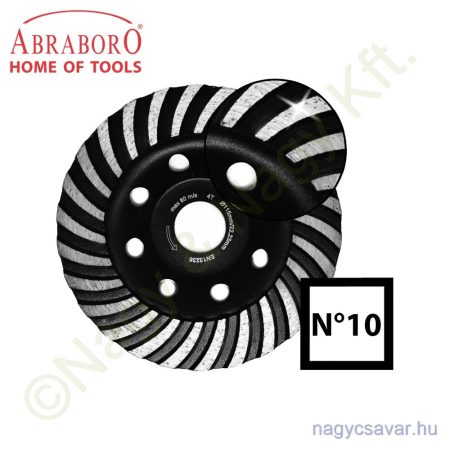 Betoncsiszoló gyémántszemcsés turbo 115mm ABRABORO