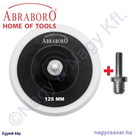 Tépőzáras gumitányér M14 + Ø8/M14 adapter ABRABORO