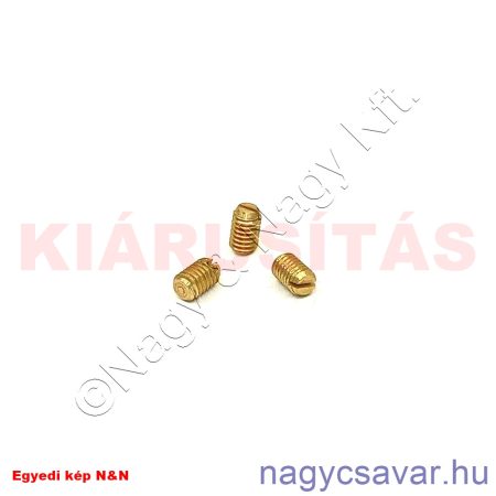 M5x8 lv.eh.hernyócsavar sárgaréz**