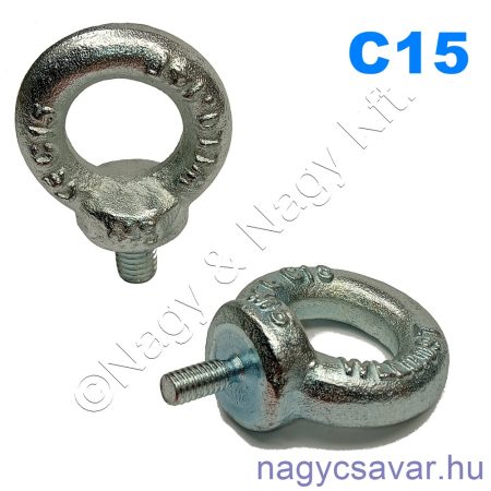 M12 gyűrűs csavar horg. C15 (0,34t)