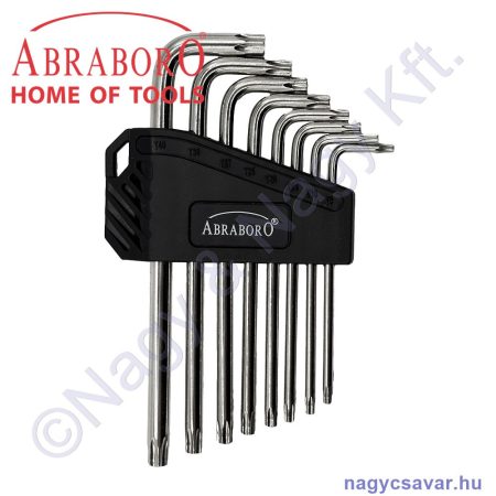 TORX-kulcs készlet 8r. T9/10/15/20/25/27/30/40mm ABRABORO