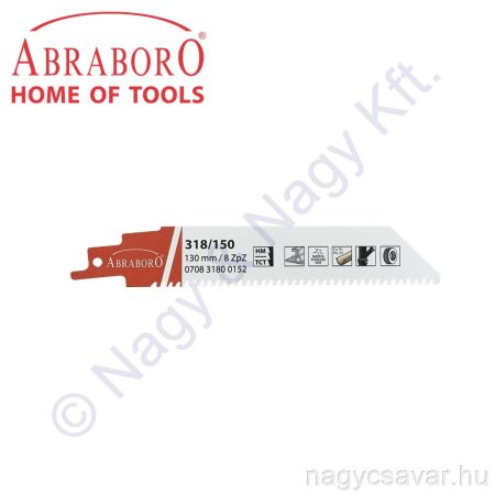 318/150 TCT szablyafűrészlap 1db ABRABORO