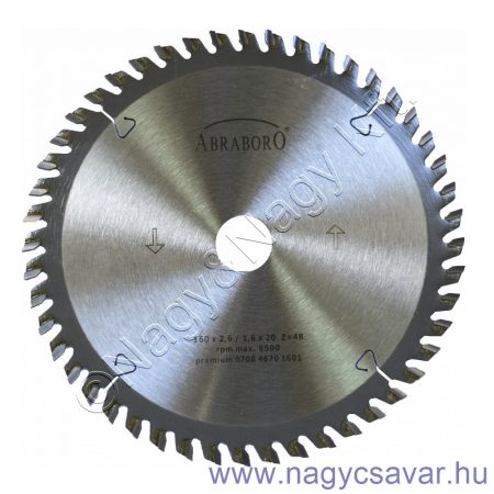 Körfűrészlap PRÉMIUM 150x2,6x30/20 | 48fog ABRABORO