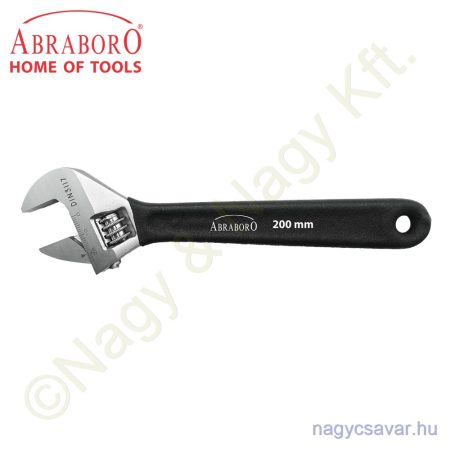 Állítható kulcs gumírozott nyéllel DIN3117 200mm ABRABORO