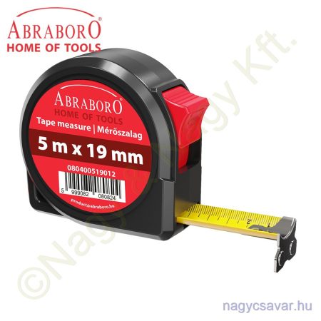 Mérőszalag 5m 19mm mágneses, ABS ház, EK II. ABRABORO
