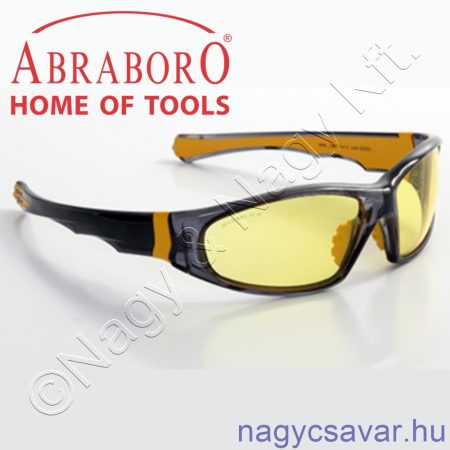 Sárga lencsés védőszemüveg prémium ABRABORO