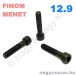 M8x1x20 hf.bkny.csavar natúr 12.9 finommenetes 200/cs
