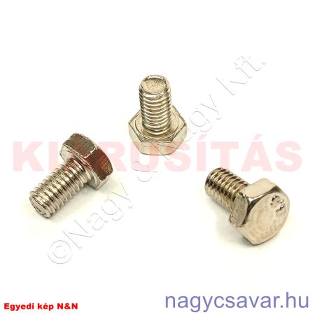 M6x10 hlf.tm.csavar sárgaréz + nikkel**