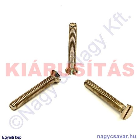 M4x35 sf.eh.sárgaréz csavar + nikk.**