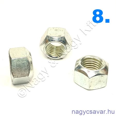 M16 önzáró anya nyomott horg. 8.**
