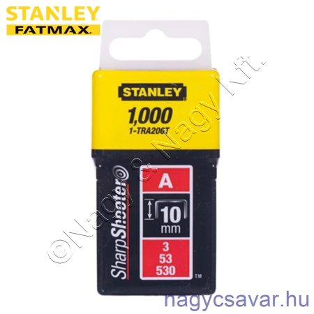 Tűzőkapocs "A" 10mm (3/53/530) 1000db STANLEY