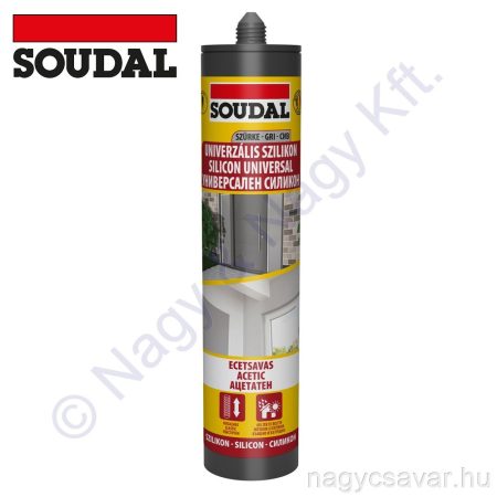Univerzális szilikon fekete ecetsavas 280ml SOUDAL