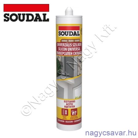 Univerzális szilikon barna ecetsavas 280ml SOUDAL