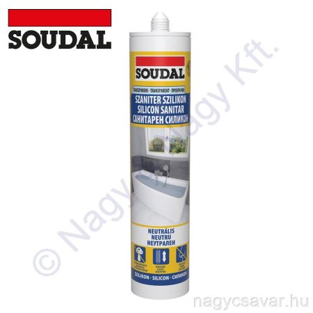 Szaniter szilikon/neutrális fehér 280ml SOUDAL  