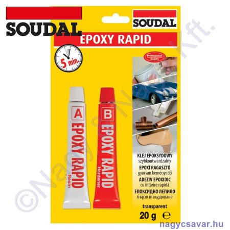 Epoxy Rapid ragasztó 2x10g  SOUDAL   