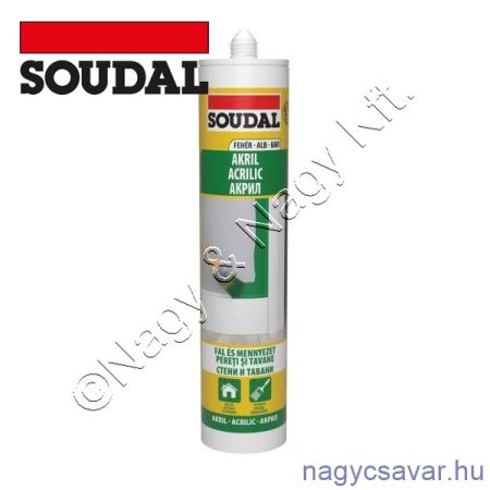 Akril tömítő fehér festhető 280ml SOUDAL