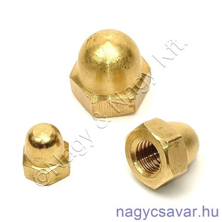 M10 zárt anya sárgaréz