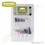 Köszörűkő fúrógéphez tengely 3 és 6mm 10db EXTOL Craft