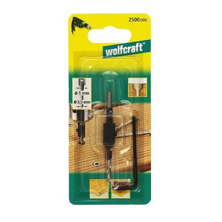Előfúró süllyesztővel O3,5-5mm 45° WolfCraft