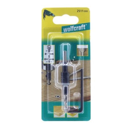 Előfúró süllyesztővel O4,5-7mm 45° WolfCraft