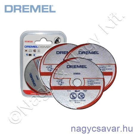 DREMEL® DSM20 fém és műanyag vágókorong (DSM510) 3/cs