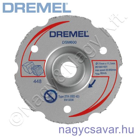 DREMEL® DSM20 többcélú karbid felsőmaró vágókorong (DSM600)
