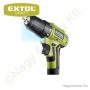 Akkus fúrócsavarozó szénkefementes motor 20V Li-Ion 2x2,0Ah + töltő + koffer EXTOL Craft