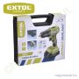 Akkus fúrócsavarozó szénkefementes motor 20V Li-Ion 2x2,0Ah + töltő + koffer EXTOL Craft
