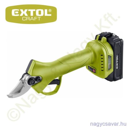 Akkus metszőolló szénkefementes motor 20V Li-Ion 1x2,0Ah + töltő EXTOL Craft