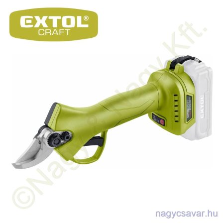 Akkus metszőolló szénkefementes motor 20V Li-Ion akku és töltő nélkül EXTOL Craft