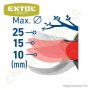 Akkus metszőolló szénkefementes motor 20V Li-Ion akku és töltő nélkül EXTOL Craft