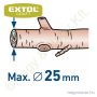 Akkus metszőolló szénkefementes motor 20V Li-Ion akku és töltő nélkül EXTOL Craft