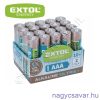 Elem AAA (LR03) alkáli, hosszú étettartam EXTOL Energy