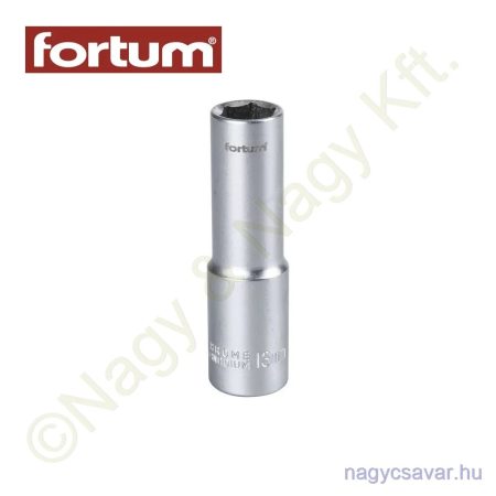 Dugókulcs 1/2" hosszított 13mm 61CrV5 mattkróm Fortum