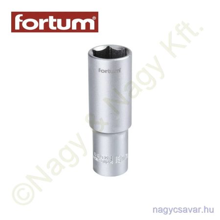 Dugókulcs 1/2" hosszított 19mm 61CrV5 mattkróm FORTUM