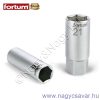 Gyertyakulcs dugófej 1/2" 21mm, gumírozott FORTUM FORTUM