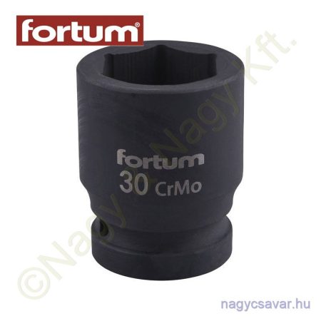 Gépi dugókulcs 3/4" 30mm l=52mm feketített 60CrMoV18 FORTUM