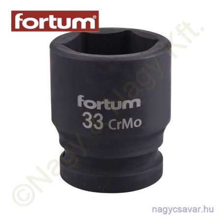 Gépi dugókulcs 3/4" 33mm l=57mm feketített 60CrMoV18 FORTUM